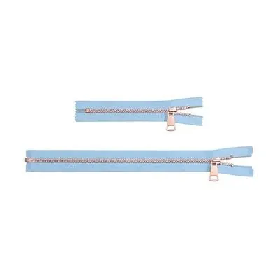 Blue Metal Zipper